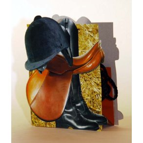  Sangskjuler Ridesadel til hest - hjelm og st�vler