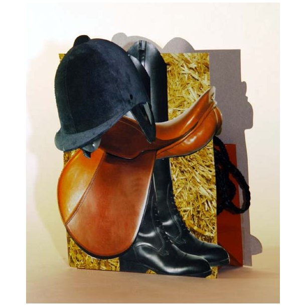  Sangskjuler Ridesadel til hest - hjelm og st�vler