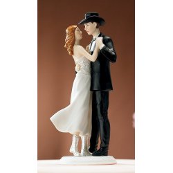 14,5 cm  kagefigur til bryllup - Western par