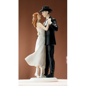 14,5 cm  kagefigur til bryllup - Western par