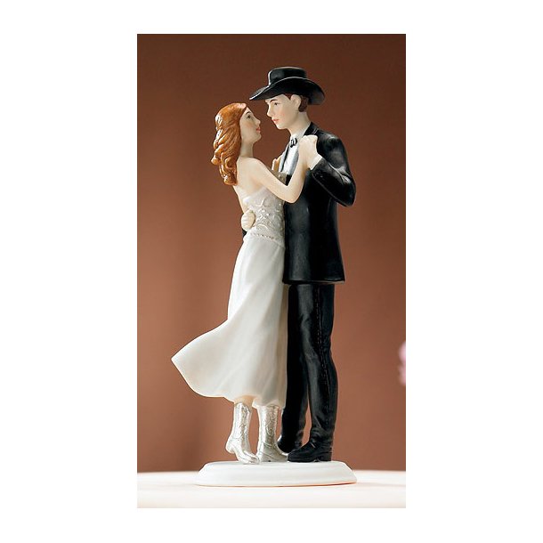 14,5 cm  kagefigur til bryllup - Western par