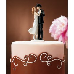 14,5 cm  kagefigur til bryllup - Western par