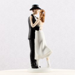 14,5 cm  kagefigur til bryllup - Western par