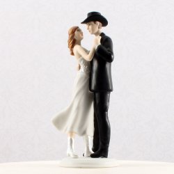 14,5 cm  kagefigur til bryllup - Western par