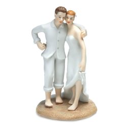 13 cm kagefigur til bryllup - Par der sopper