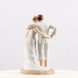 13 cm kagefigur til bryllup - Par der sopper