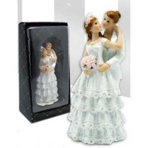 13,3 cm kagefigur til bryllup - 2 kvinder