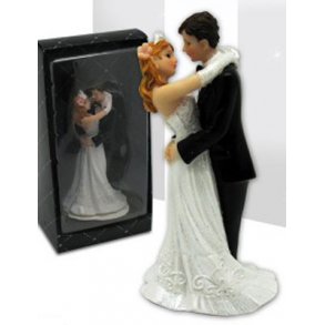 12,7 cm kagefigur til bryllup - K�rlig omfavnelse