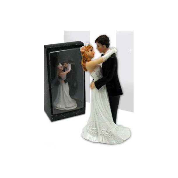 12,7 cm kagefigur til bryllup - Krlig omfavnelse