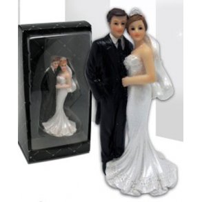 12,0 cm kagefigur til bryllup - Elegant par