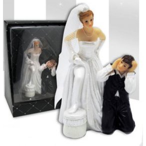 12,4 cm kagefigur til bryllup - Ja min skat