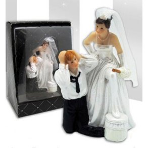 12,4 cm kagefigur til bryllup - Ja min skat