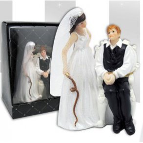 12,4 cm kagefigur til bryllup - Ja min skat