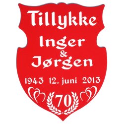 70 r - Skjold til Jernbryllup