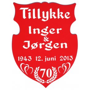 70 r - Skjold til Jernbryllup