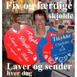 60 r - Skjold til diamantbryllup - Hjerte