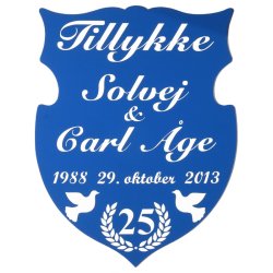 25 r - Skjold til slvbryllup - Fix og frdig