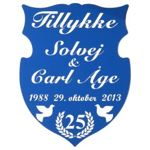 25 r - Skjold til slvbryllup - Fix og frdig