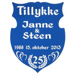 25 r - Skjold til slvbryllup - Fix og frdig