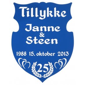 25 r - Skjold til slvbryllup - Fix og frdig