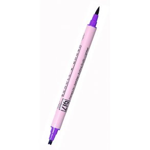 Kalligrafipenne - Lilla pigment-enkelt og dobbelt