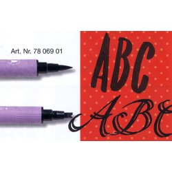 Kalligrafipenne - Lilla pigment-enkelt og dobbelt