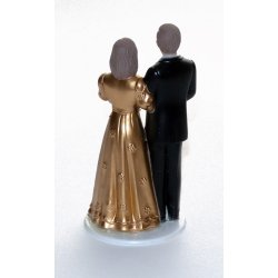  9,0 cm kagefigur til guldbryllup - Lille
