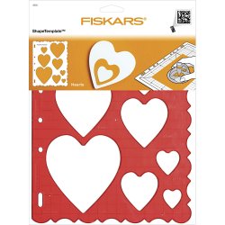 Fiskars skabelon med 8 Hjerter / mnster kant