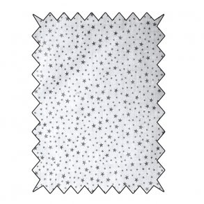 Bomulds stof - Sølv stjerner