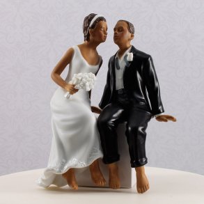 14 cm kagefigur til bryllup - Endelig alene 