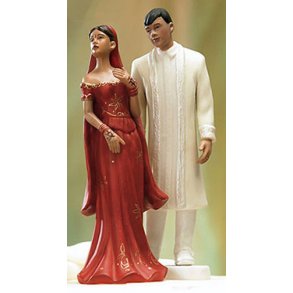 13,5 cm kagefigurer eller bordpynt - Indisk par