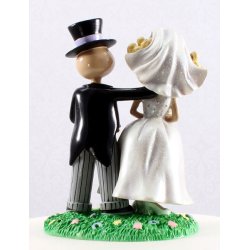 11 cm kagefigur eller bordpynt - Finurlig par