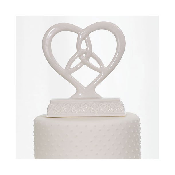 14 cm kagefigur til bryllup - Knyttet hjerte