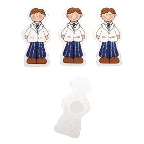 Pynt - konfirmand - Dreng 5cm - 12 stk