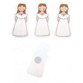 Pynt - konfirmand - Pige 5cm - 12 stk