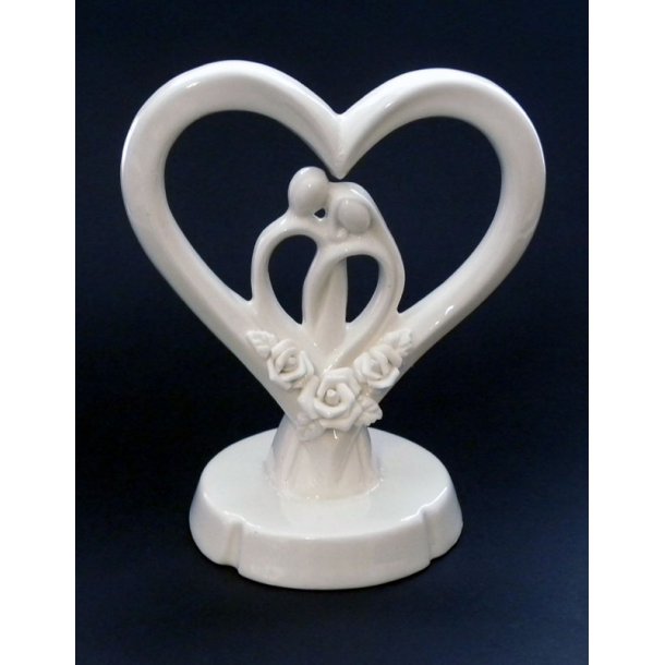 14,5 cm kagefigur til bryllup - Moderne - Hjerte