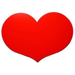 Skjold til bryllup m.m. - Rd hjerte