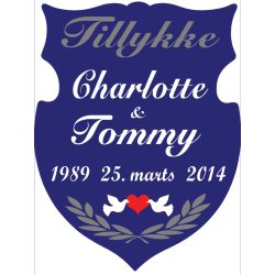 25 r - Skjold til slvbryllup - Fix og frdig