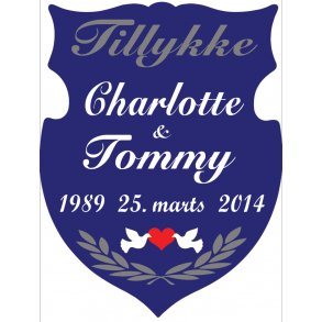 25 r - Skjold til slvbryllup - Fix og frdig