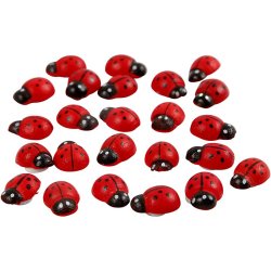 Mariehns - 13x10 mm, 60 stk