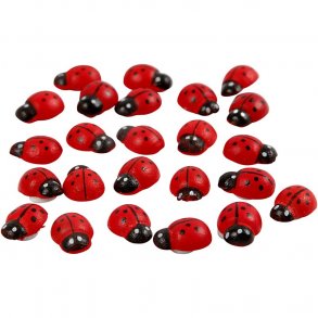 Mariehns - 13x10 mm, 60 stk