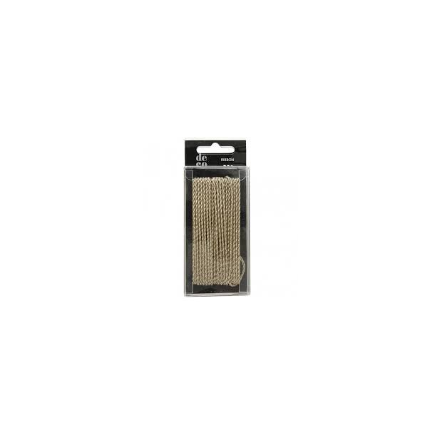 Snor - 2-3 mm - skinnende guld look - 5 m
