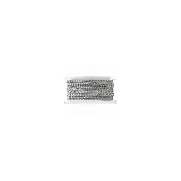 Snor - 2-3 mm - skinnende slv look - 5 m