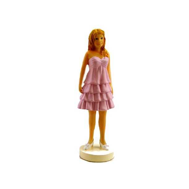 12 cm figur - Pige - R&oslash;d kjole