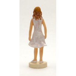 10 cm figur - Pige - Hvid Kjole