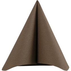 Servietter 40x40cm - stof look - Brun