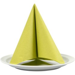 Servietter 40x40cm - stof look - Lime
