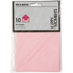 C6 Kuverter - 10 stk - Rosa