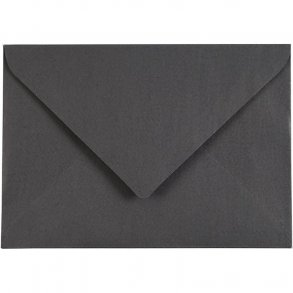 C6 Kuverter - 10 stk - Sort