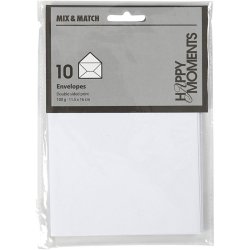 C6 Kuverter - 10 stk - Hvid